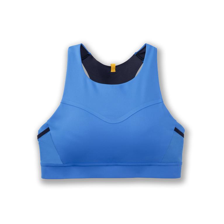 Brooks Drive 3 Pocket - Womens Running Bra - Blue Bolt (47210GHJT)